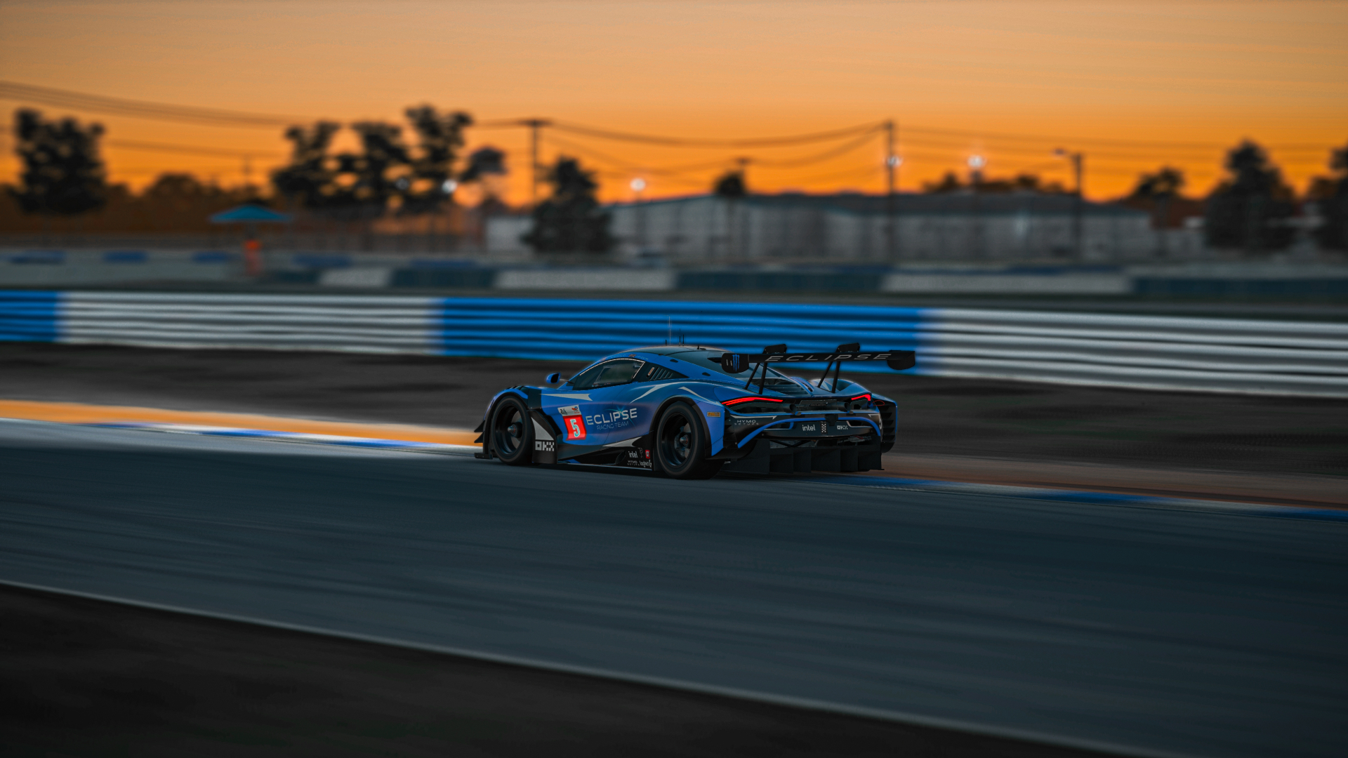Eclipse Lamborghini GT3 at Sebring sunset